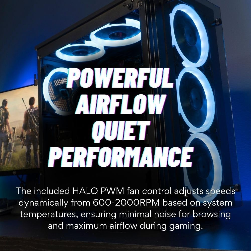 Empowered PC Stratos Micro Gaming Desktop - RTX 4060, Intel 20 Core i7-14700KF (~ i9-13900K), 32GB DDR5 RAM, 512GB NVMe SSD + 2TB HDD, WiFi