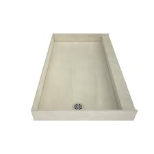 Tile Redi Single Curb Shower Pan,Left Drain 4260L-PVC, Black