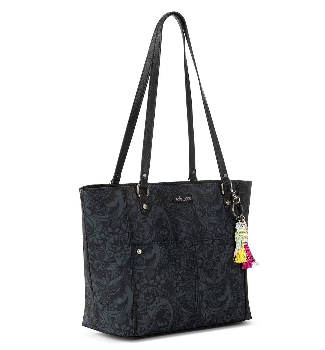 Sakroots Metro Tote Bag | Violet Tapestry World | Canvas