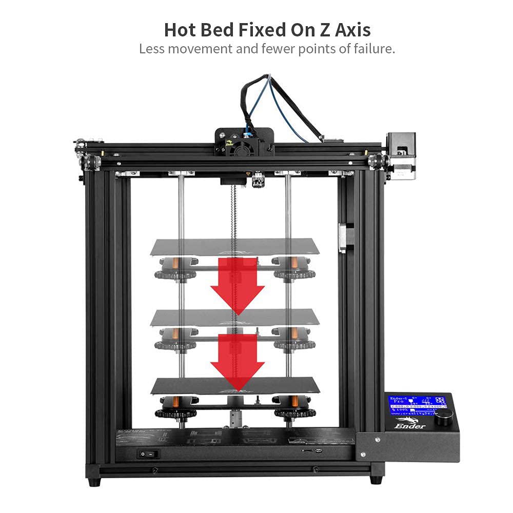 Official Creality Ender 5 Pro 3D Printer Upgrade Silent Mother Board Metal Feeder Extruder and Capricorn Bowden PTFE Tubing 220 x 220 x 300mm Build