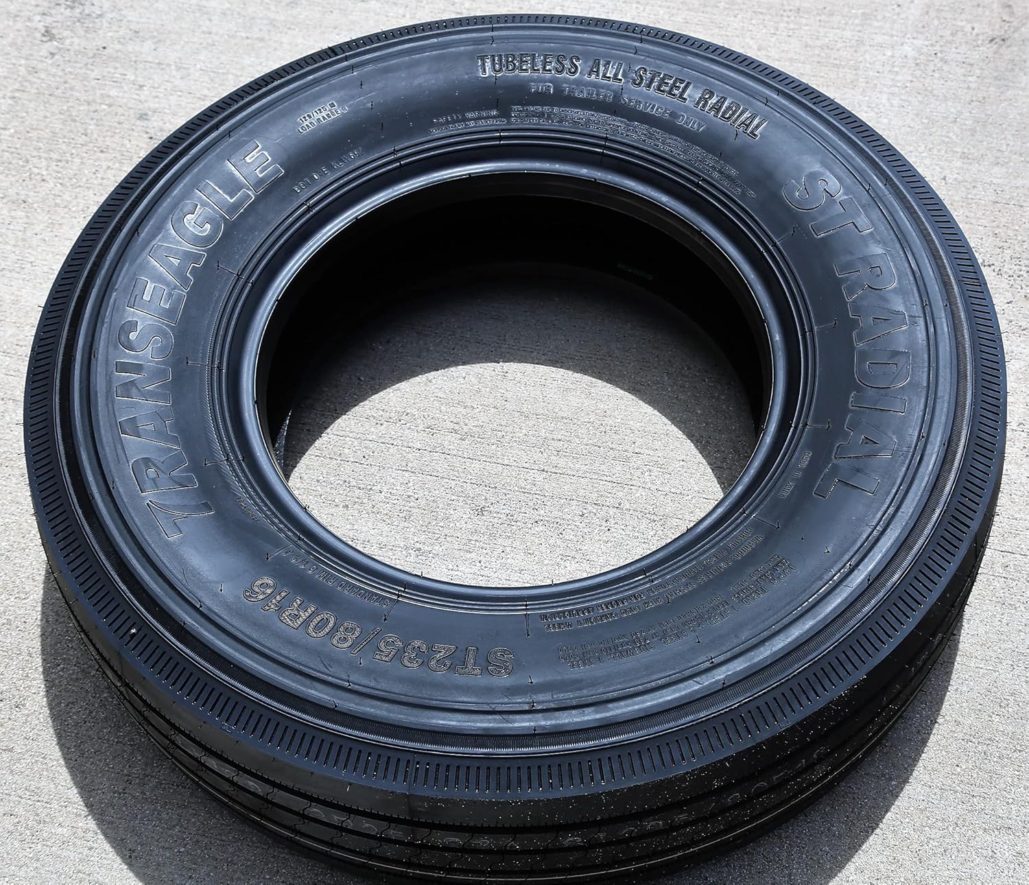 Set of 2 (TWO) Transeagle ST Radial All Steel Heavy Duty Premium Trailer Radial Tires-ST235/80R16 235/80/16 235/80-16 129/125M Load Range G LRG