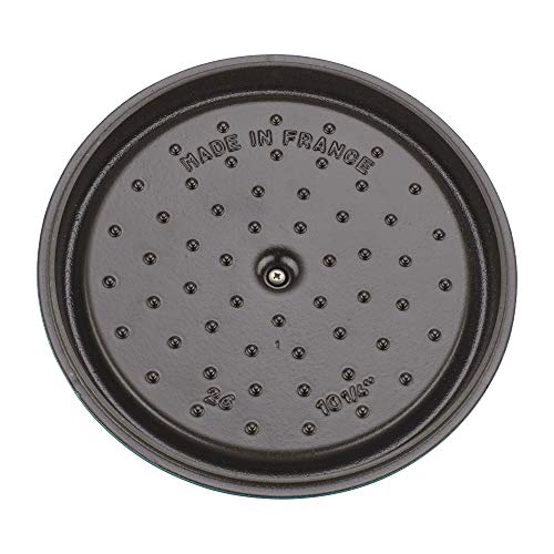 STAUB Cast Iron Dutch Oven 5.5-qt Round Cocotte, Made in France, Serves 5-6, Black Matte