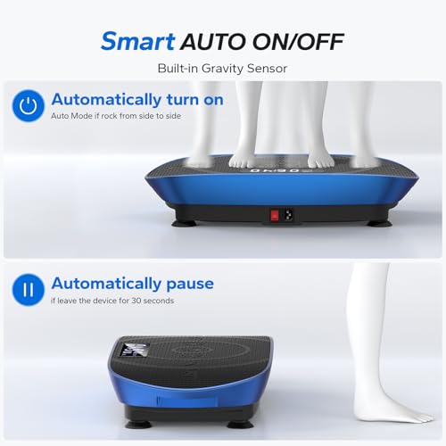 MERACH Vibration Plate Exercise Machine, Whole Body Workout Equipment for Women, Bluetooth and Silicone Pedal, Vibration Plate with Auto Mode