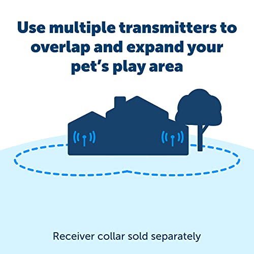 PetSafe Original Wireless Electric Fence for Dogs, Portable for Travel Covers Up to 1/2 Acre, Waterproof Collar for Pets 8lb+ with Tone/Static (Gray)