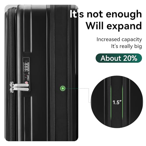 ROAMING Grace Expandable Carry On Luggage Airline Approved, 20 Inch Hardside Carry On Suitcase with Wheels