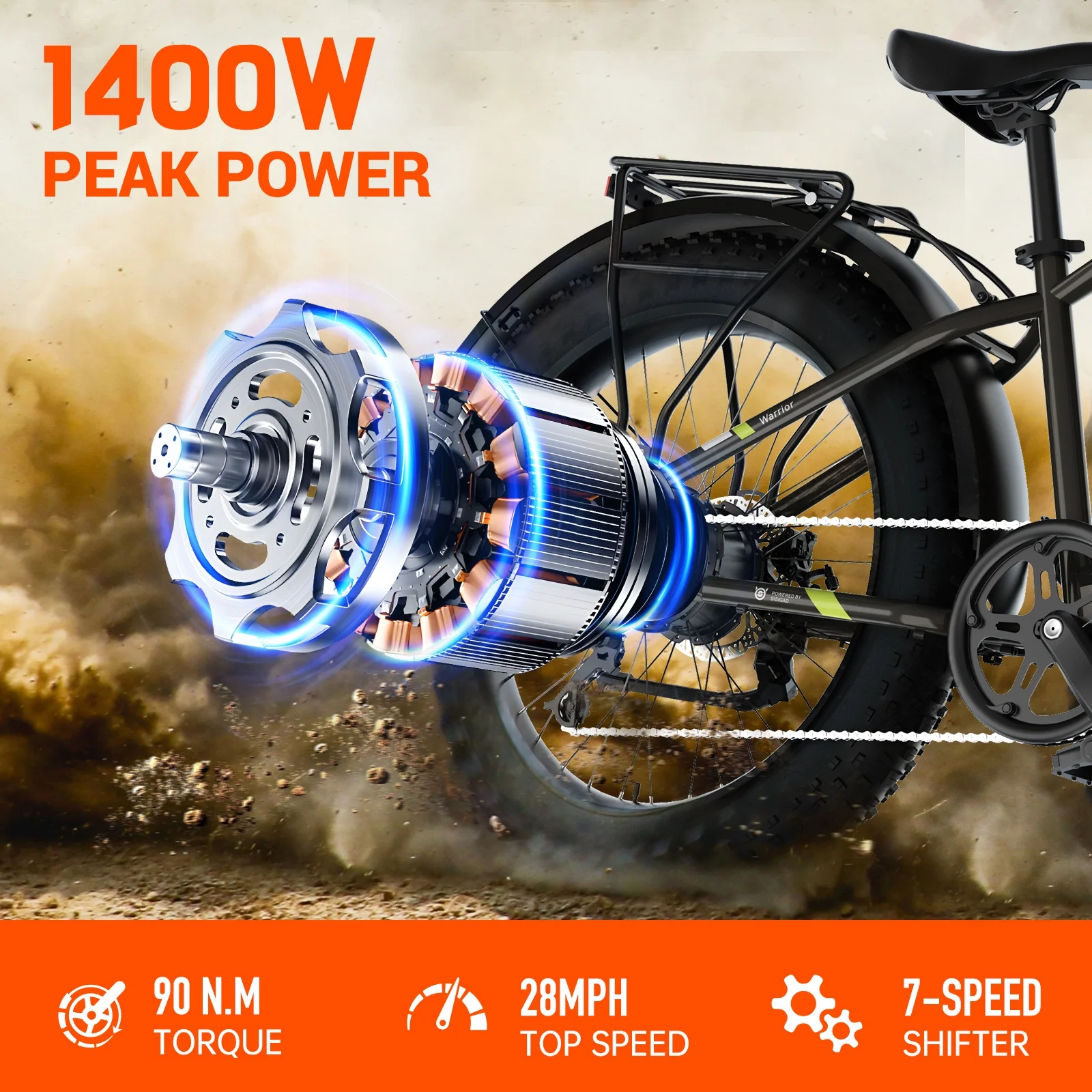 SISIGAD 750W Electric Bike for Adults, 26" Fat Tire Electric Commuter Bike, Moutain Bike with Adjustable Seat and Digital Display, Gray