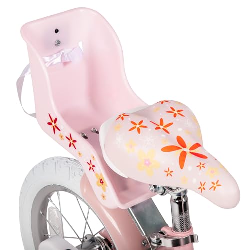 JOYSTAR Unicorn Kids Bike for Girls Ages 2-9 Years Old, 12 14 16 18 Inch Kids Bike with Training Wheels, Doll Seat, Streamers and Basket