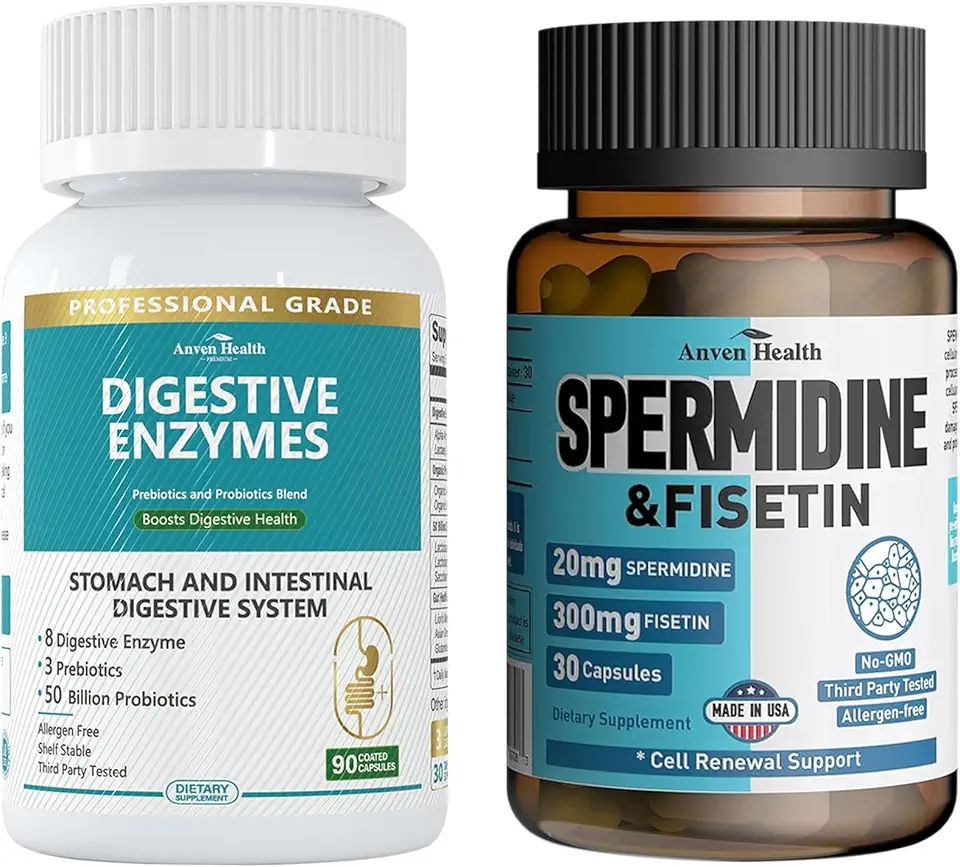 Digestive & Longevity Boost: Probiotics + Spermidine & Fisetin Bundle for Gut Health & Aging Support! - Kansas Nuitrition - HNZSDS