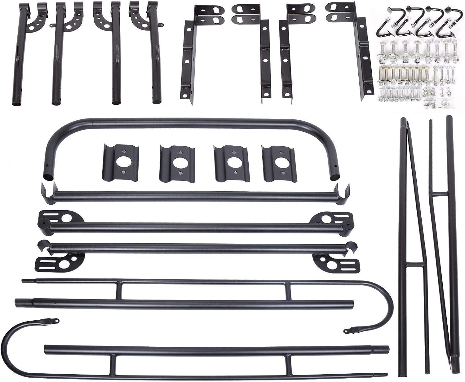 Boshishu 1000 Lb Adjustable Full Size Bed Truck Ladder Rack Pick Up Lumber Kayak Utility,Fast delivery, simple installation, support adaptation query
