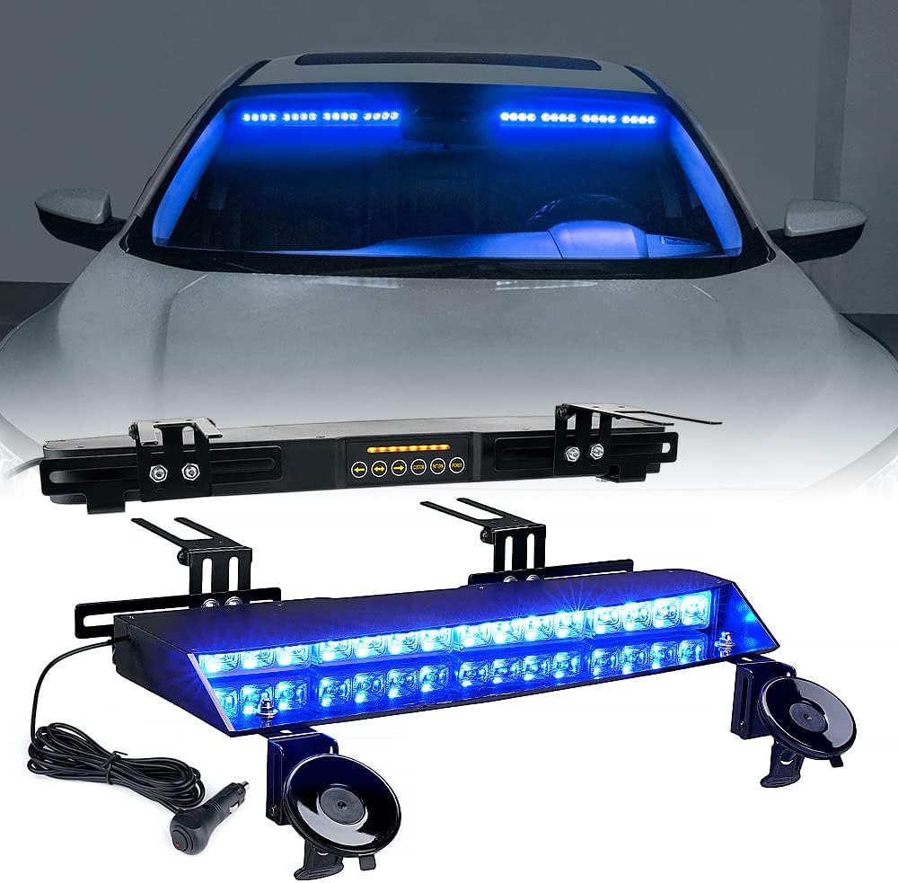 Xprite Amber LED Visor Strobe Dual Light Bar