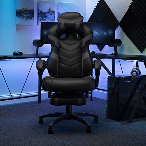 RESPAWN 110 Pro Gaming Chair - Gaming Chair with Footrest, Reclining Gaming Chair, Video Gaming Computer Desk Chair, Adjustable Desk Chair