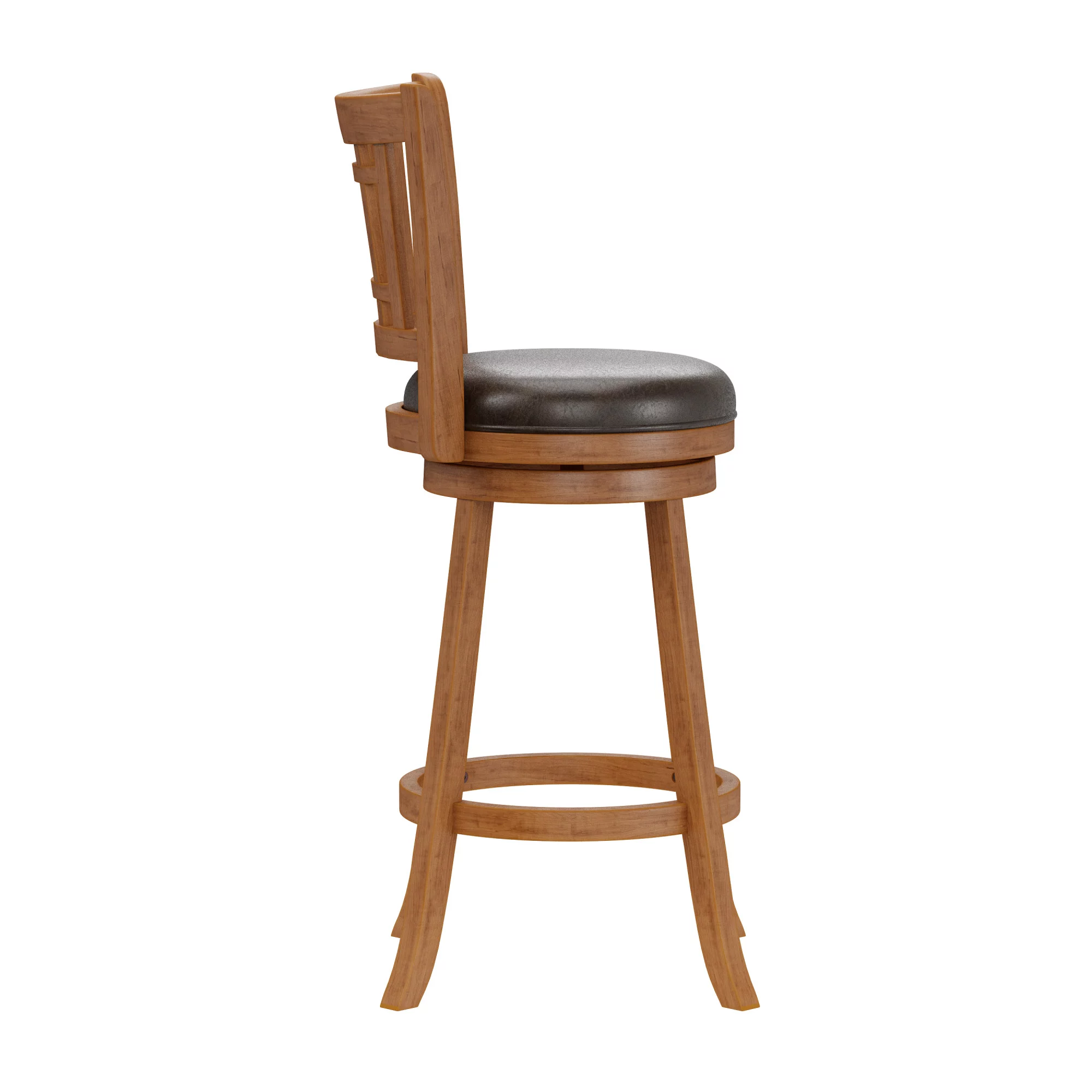 Hillsdale Furniture Fairfox Bar Stool with 360-Degree Swivel, Brown