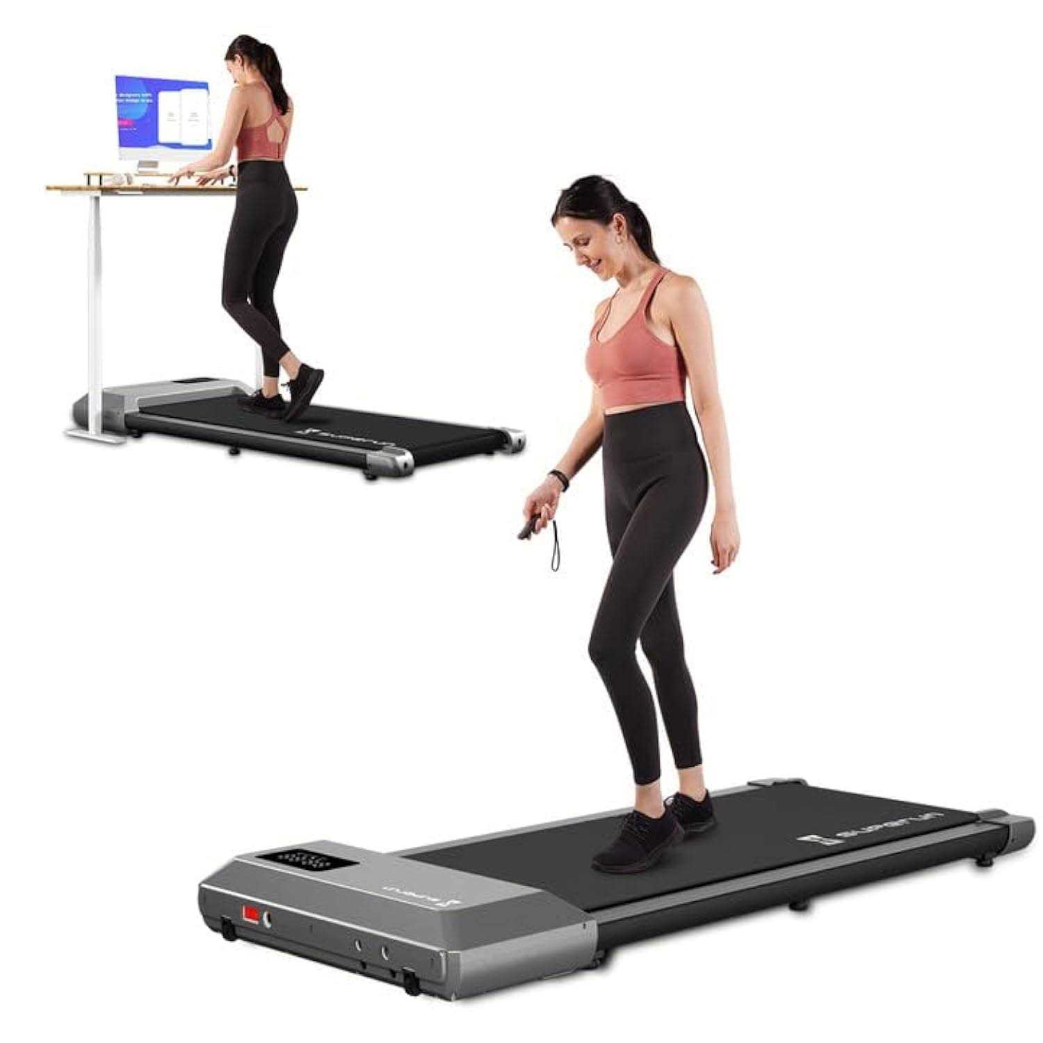 Superun 2 in 1 Walking Pad Under Desk with 300lbs Weight Capacity - Sports Supplies Online Store