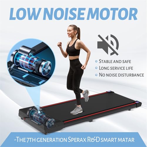 Sperax Walking Vibration Pad with APP, 3 in 1 Under Desk Treadmill, 2.5HP Low Noise Walking Treadmill Pad with Remote Control