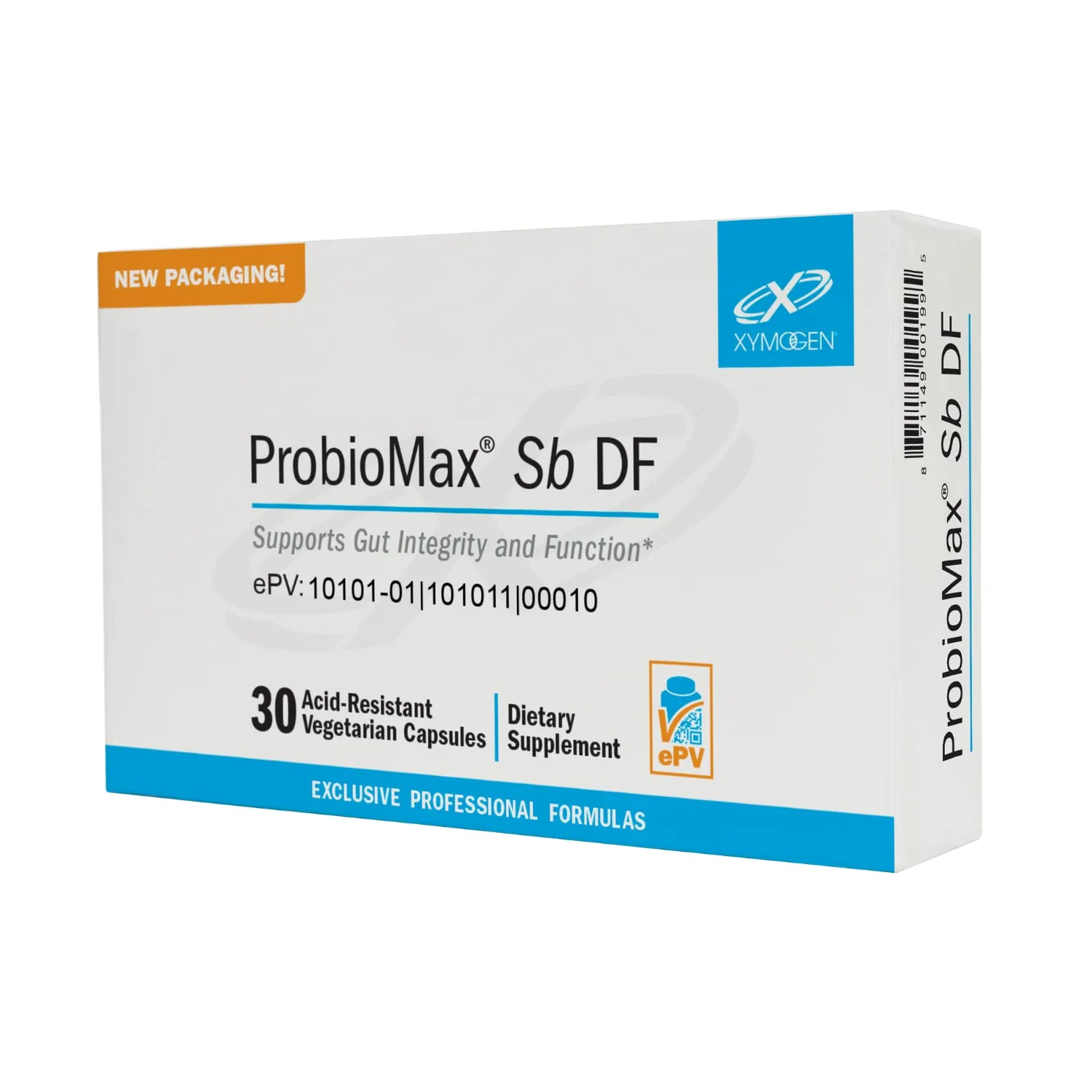 XYMOGEN ProbioMax Sb DF - 35 Billion CFU Probiotic Supplement with Lactobacillus, Bifidobacterium lactis HN019 + Saccharomyces boulardii