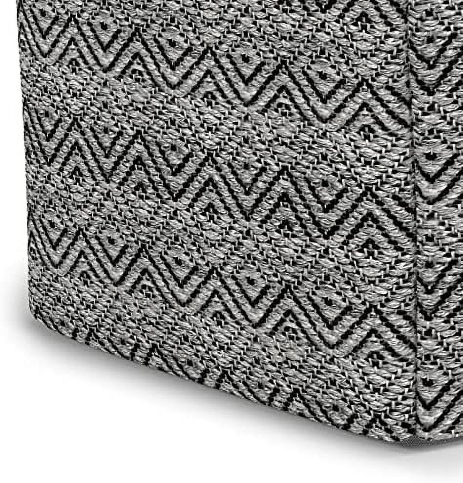 Boho Square Pouf Ottoman, Small Hand Knitted Hassock Footrest For Living Room, Cotton Woven Bean Bag Foot Stool For Couch