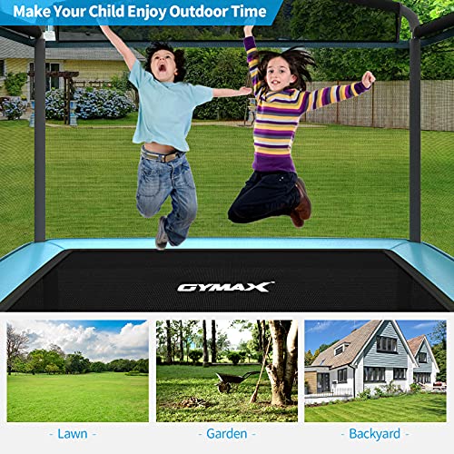 GYMAX Trampoline for Kids, 6FT Toddler Trampoline with Swing & Enclosure Safety Net