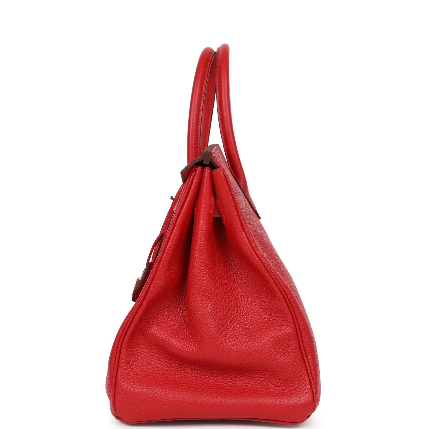 Pre-owned Hermes Birkin 35 Rouge Casaque Clemence Palladium Hardware