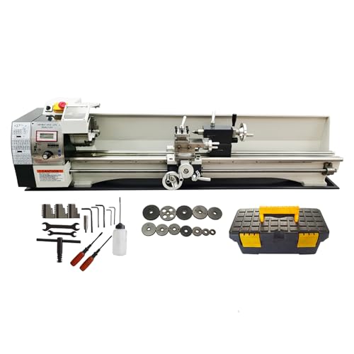 Metal Lathe 8''x39'' Benchtop Lathe Machine Pricision Hobby DIY Table Lathe Industrial Metal Wood Working Spinning Horizontal Lathe 1100W Brushless