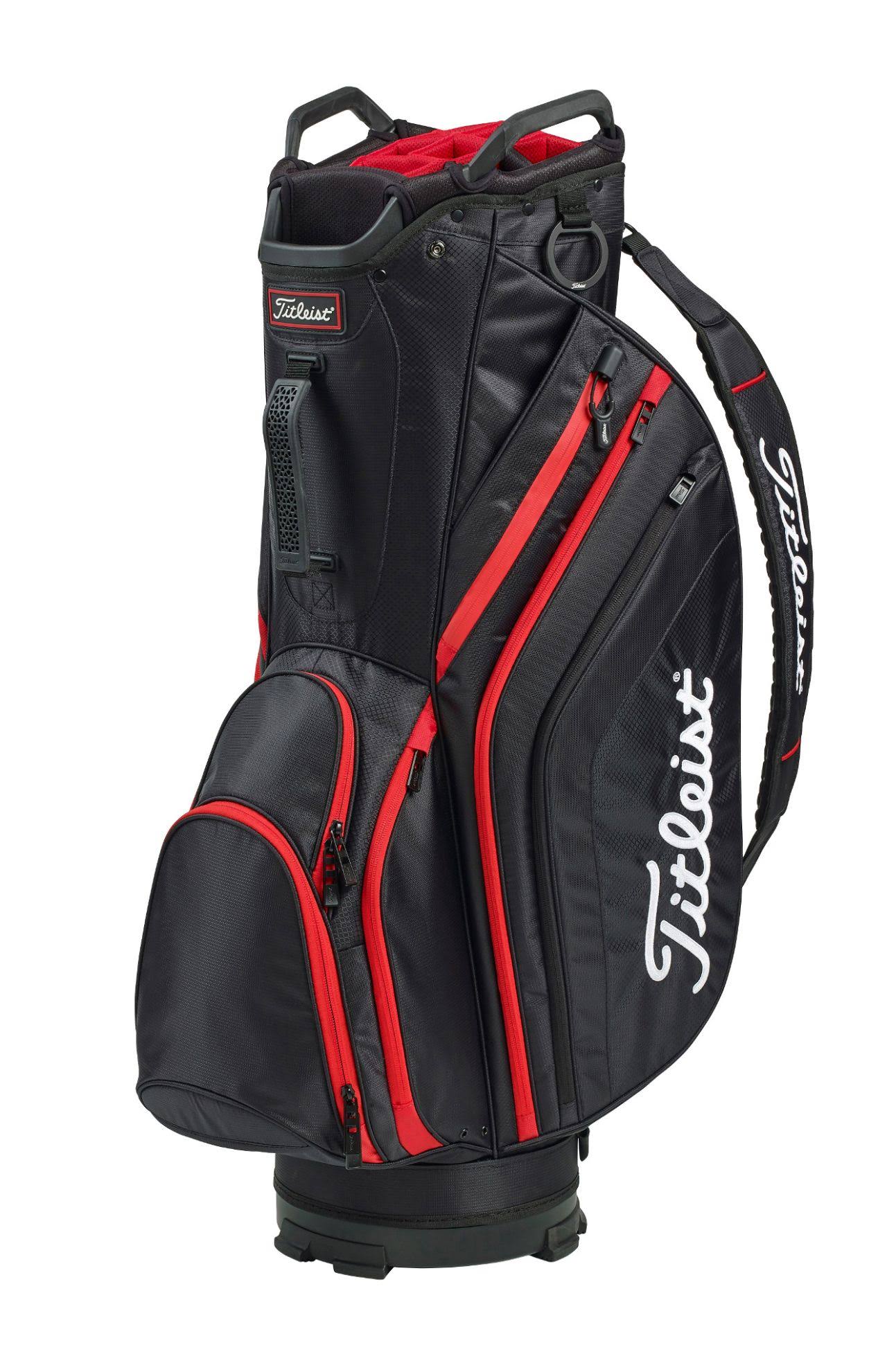 Titleist Lightweight Cart Bag - Black / Black / Red