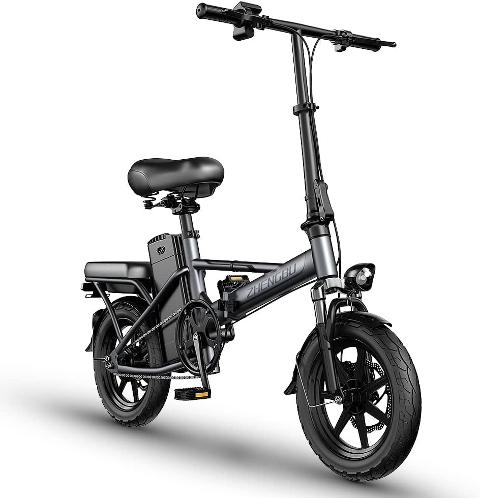 K6 Folding Electric Bike for Adults, Magnesium Alloy 500W 21MPH Mountain Ebikes for Adults with 48V 12.8Ah LG Cells Removable Battery