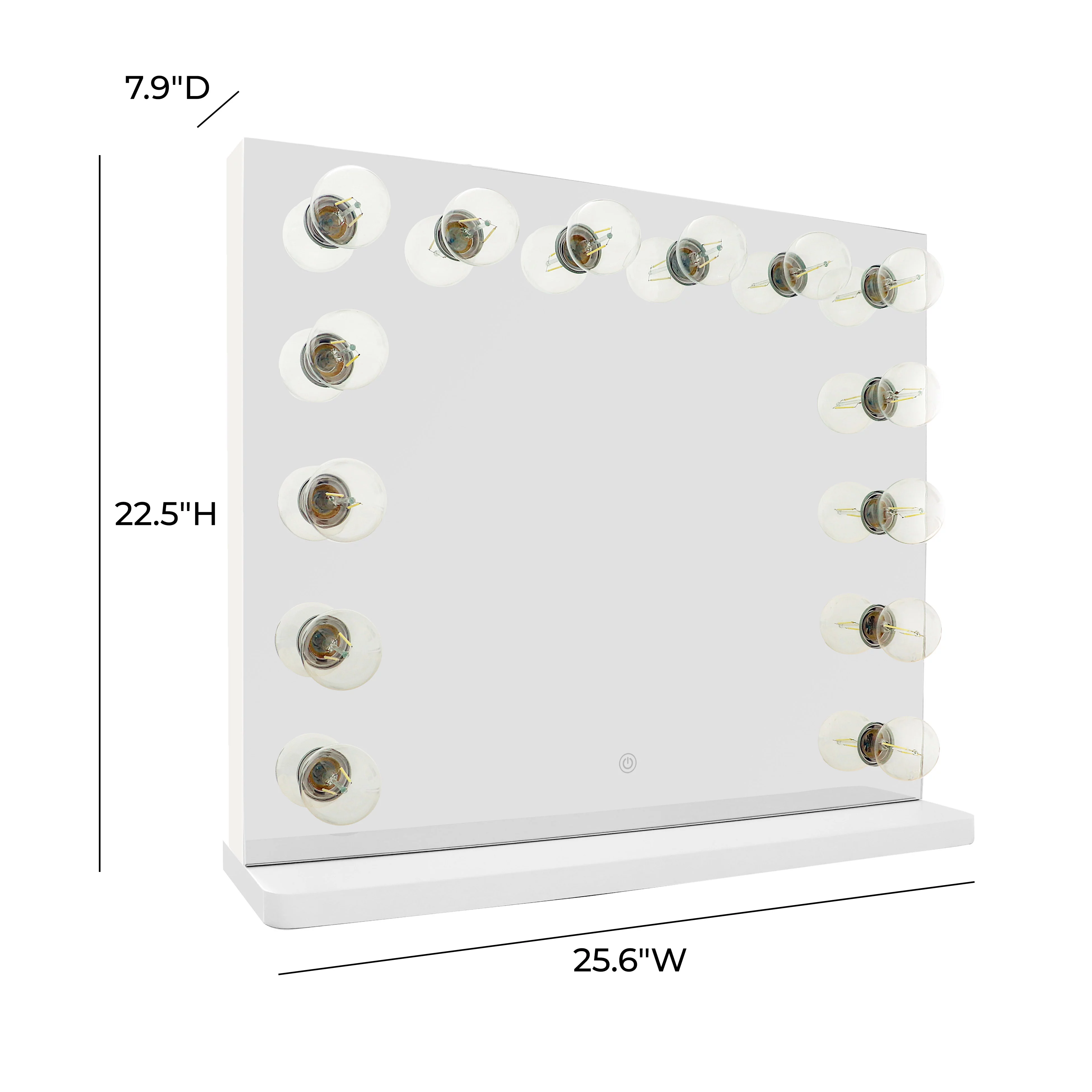 TOV Furniture Lola White Vanity Mirror with Smart Sensor Switch