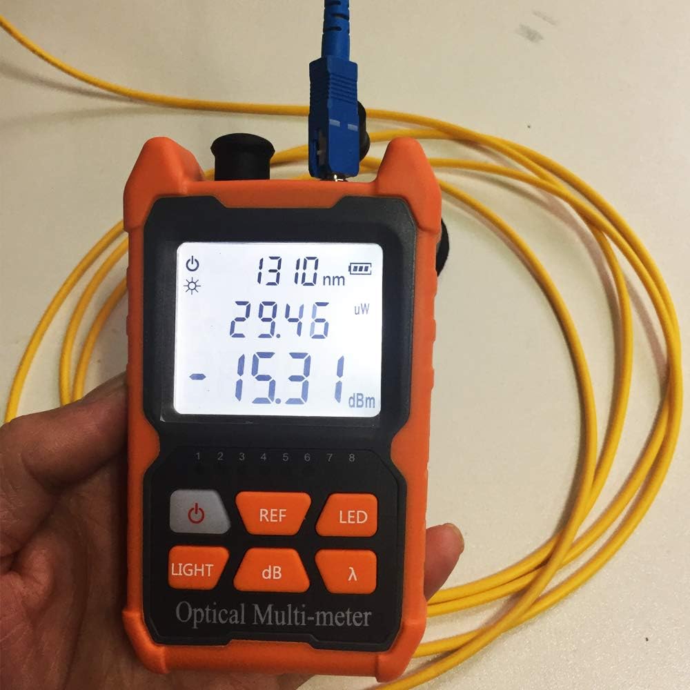 D YEDEMC Mini Optical Fiber Power Meter FC/SC/ST universal interface Fiber Tester Built-in 10Mw Visual Fault Locator Li-ion Battery USB Charge