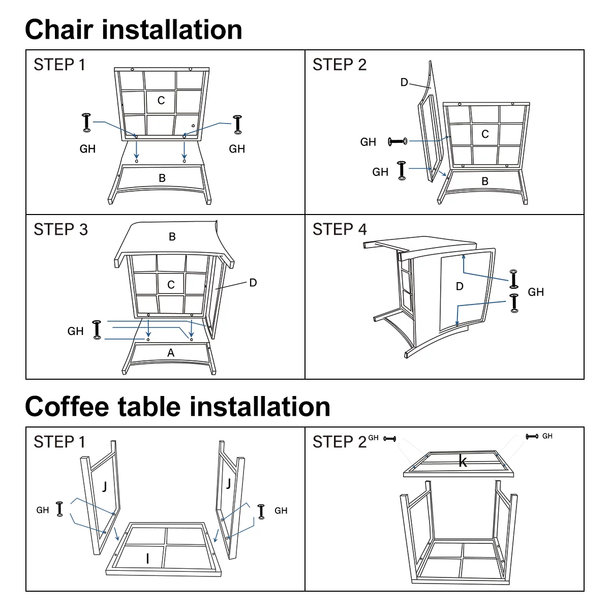 PAMAPIC 5 Pieces Wicker Patio Furniture Set Outdoor Patio Chairs with Ottomans (Gray)