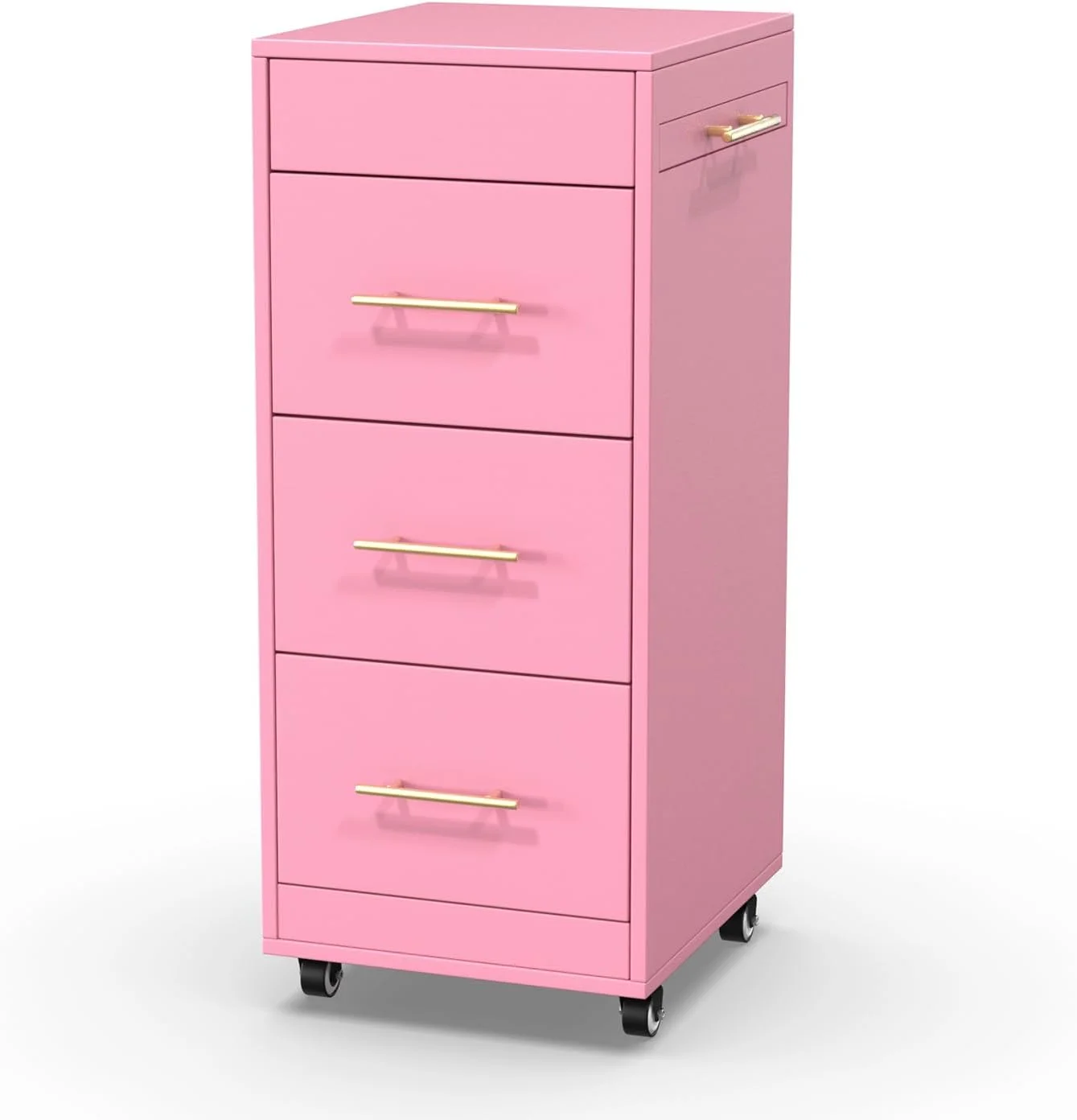 OmySalon Wood Salon Trolley Cart with Wheels, Hair Cart Mobile Storage Cabinet, Hairdressing Styling Tools Organizer