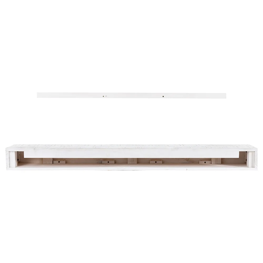 Country Living Hatteras 48" Floating Wood Fireplace Mantel Shelf - Whitewash