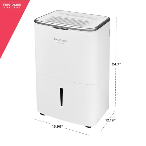 Frigidaire 50-Pint Portable Dehumidifier with Wi-Fi and Energy Star Certification for Medium/Large Rooms & Basements, Custom Humidity Control