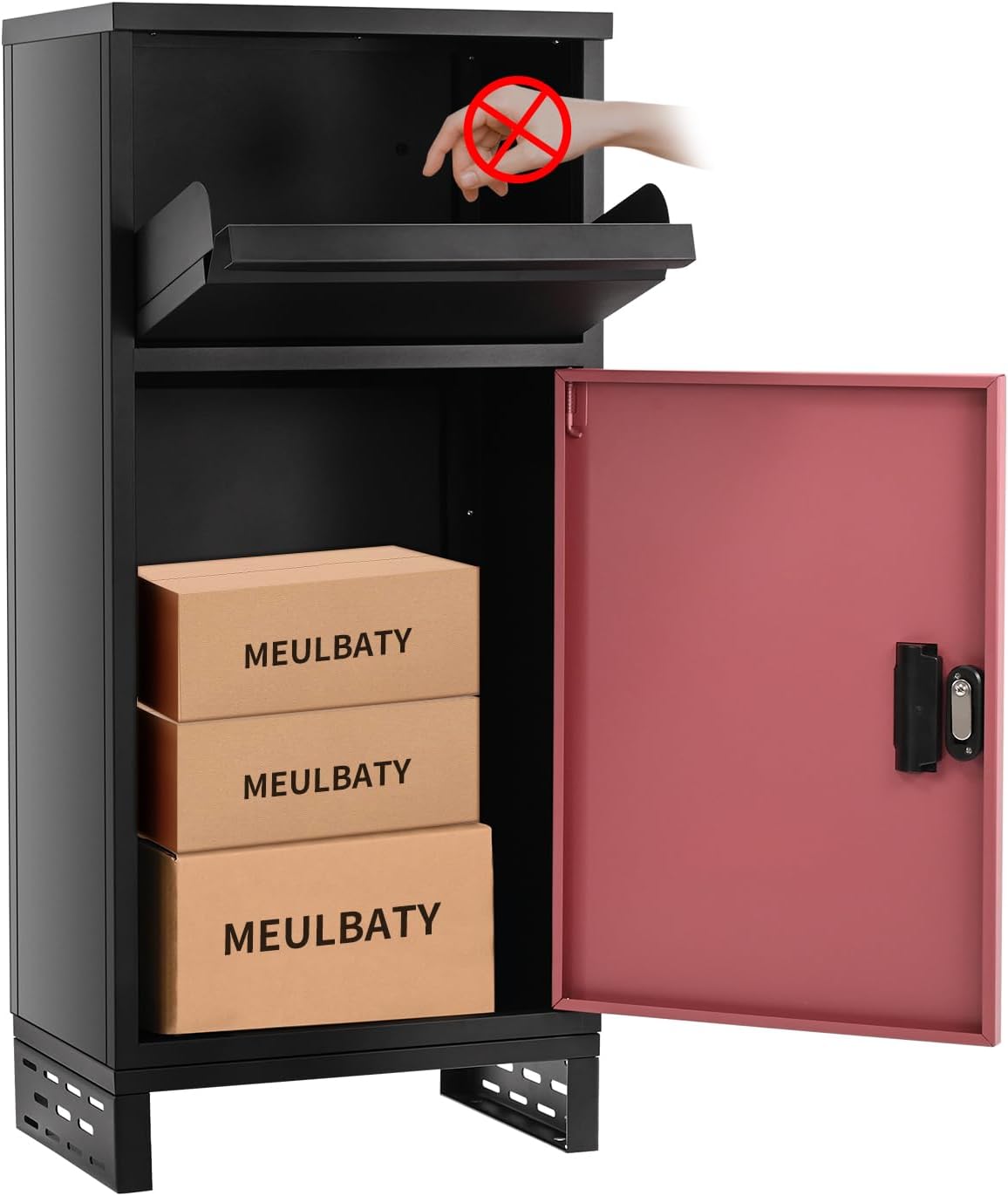 Package Delivery Boxes for Outside, Extra Large Lockable Parcel Drop Box for Outdoor, Waterproof Galvanized Alloy Parcel Mailbox