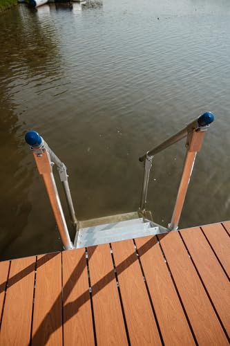 Patriot Docks Aluminum Dock Stairs (2 Step w/ 1 Handrail) (10922)