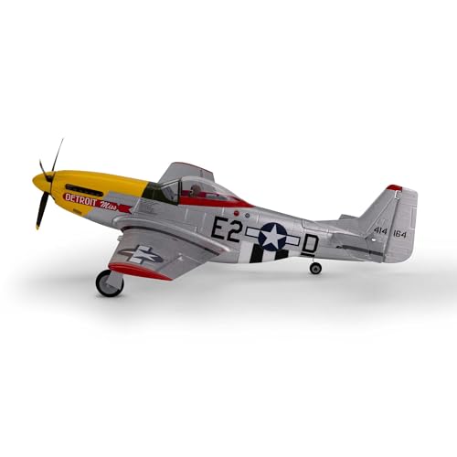 E-flite RC Airplane UMX P-51D Detroit Miss BNF BasicTransmitter Battery and Charger Not Included EFLU7350