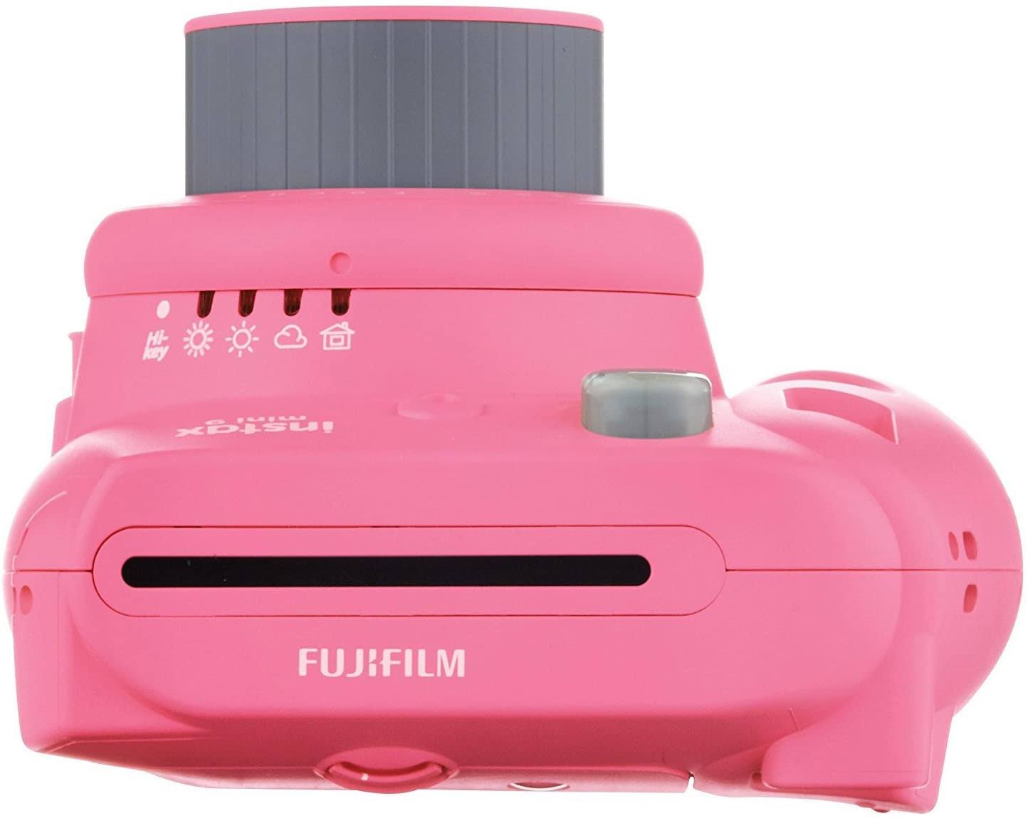 Fujifilm Instax Mini 9 Instant Film Camera - Flamingo Pink - includes Bundle with Case and Film