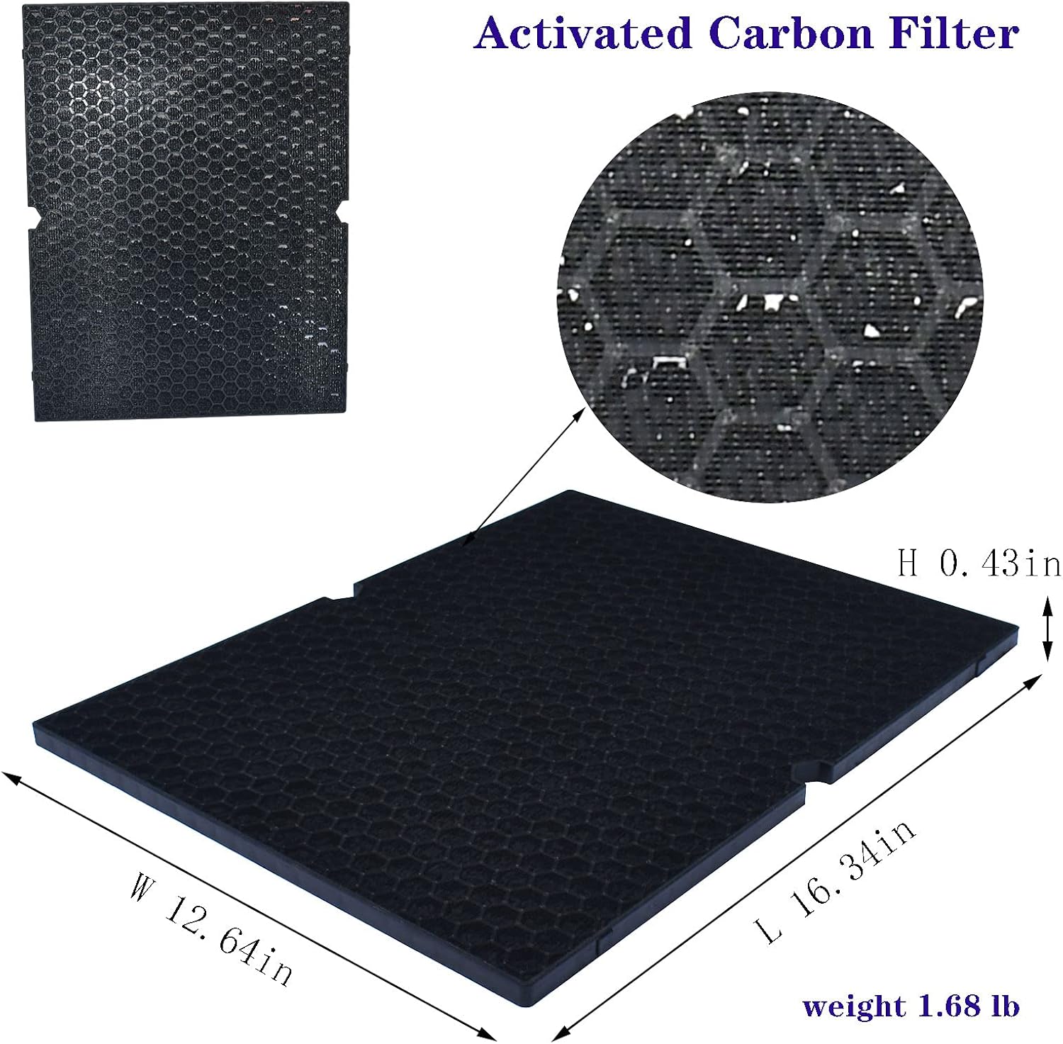 2 Sets 116130 Replacement Filter H for Winix 5500-2F Air Purifier and Winix AM80 True HEPA Air Purifier