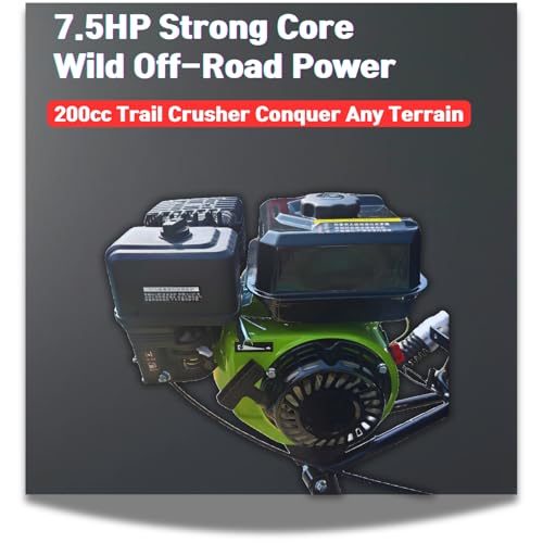 Zliathor Go Kart for Adults & Kids 212cc 4-Stroke Gas 45MPH CVT Transmission, 6'' Off-Road Tires, Hydraulic Disc Brakes