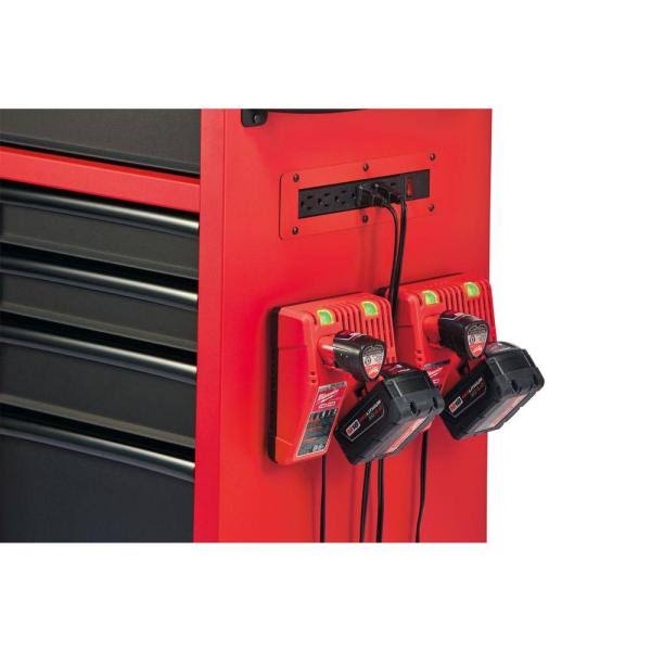 Rabat Corporation 48-22-8520 46" 8 Drawer Rolling Steel Storage Cabinet Redblack