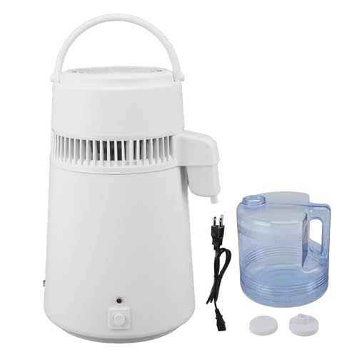 1.1 Gallon 4L Water Distiller with Container, Stainless Steel Interior for Home Use, Distilling Pure Water Maker