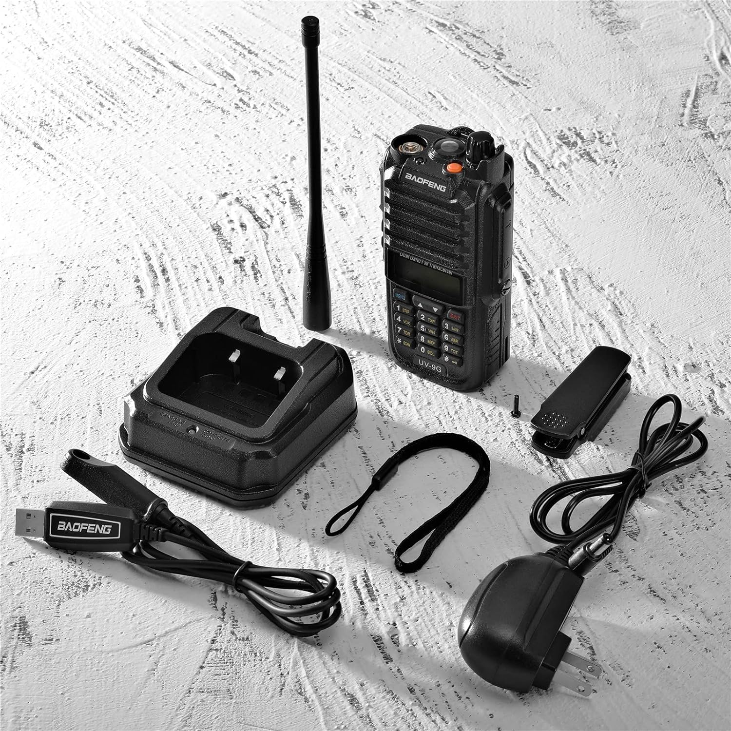 BAOFENG UV-9G GMRS Radio Waterproof IP67, Outdoors Two Way Radios Long Range Rechargeable, Handheld Dual Band NOAA Scanner, GMRS Repeater Capable