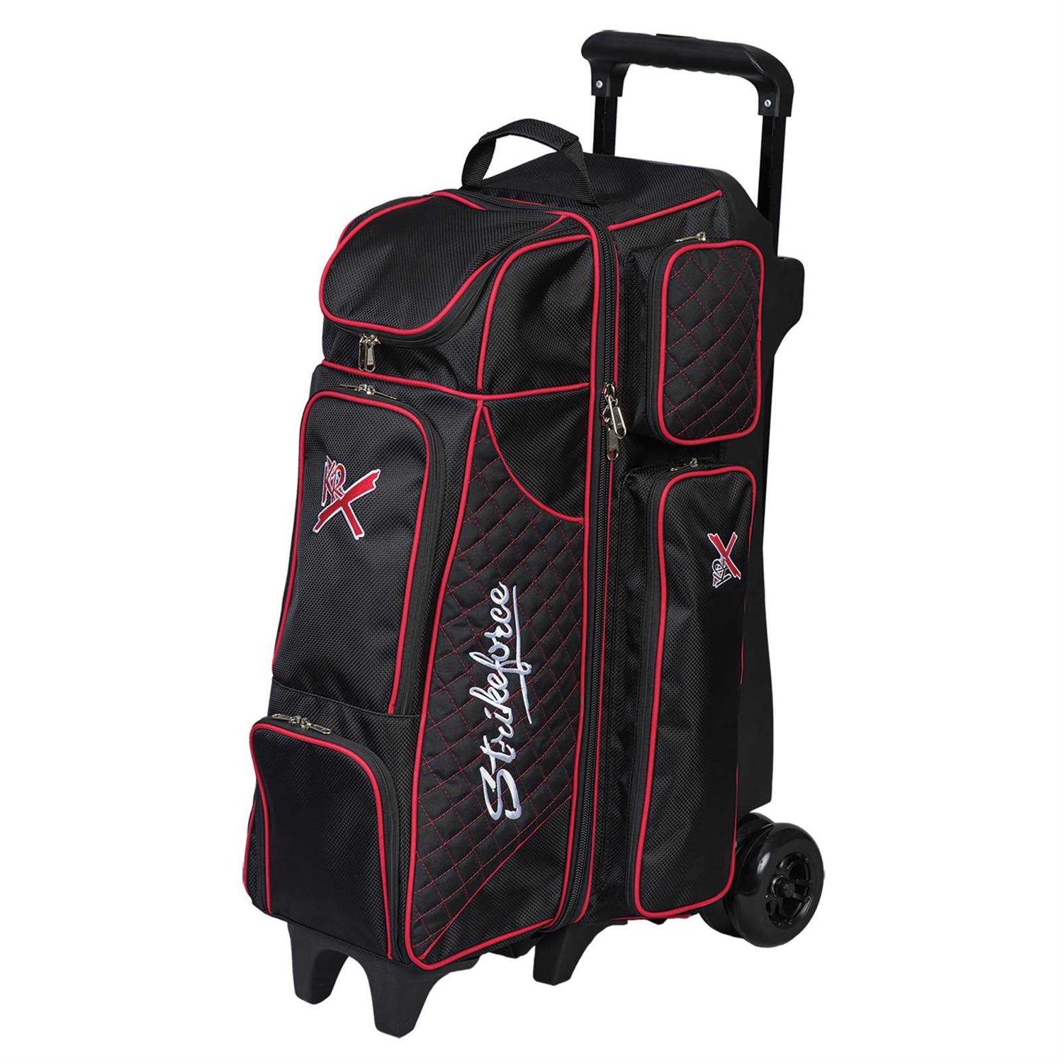 KR Strikeforce Royal Flush 4x4 Roller Black/Red Bowling Bag - Sports Supplies Online Store