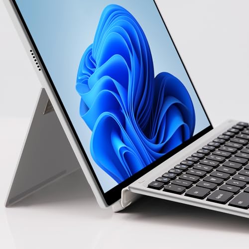 VGKE 2-in-1 Touch-Screen Laptop, 12.3" 3K IPS Tablet PC with Keyboard, Celeron J4125, Up to 2.7Ghz, 8GB RAM, 256GB SSD, USB Type-C, Webcam, Silver