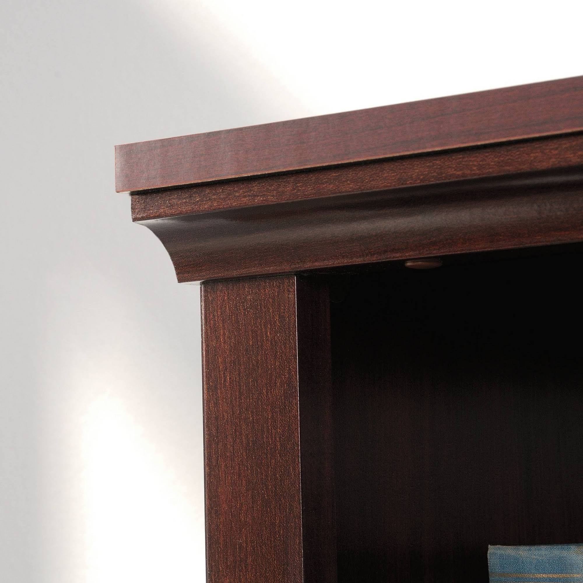 Sauder 5-Shelf Bookcase with Doors in Select Cherry