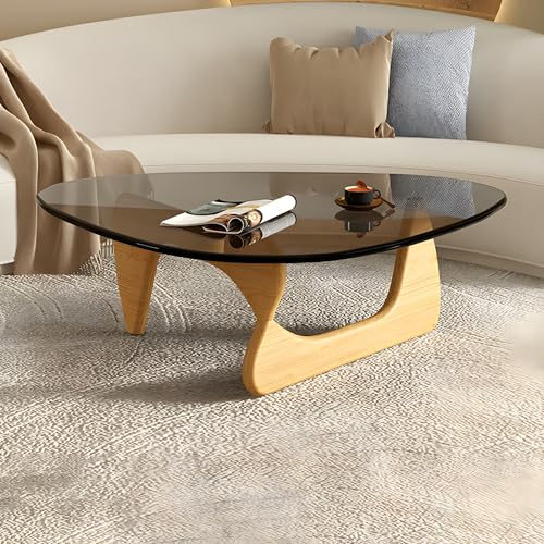 Triangle Glass Coffee Table,Noguchi Aesthetic Coffee Table