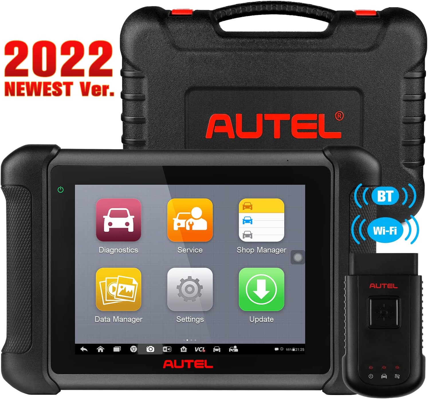 Autel Scanner MaxiSys MS906BT, 2022 Newest Automotive Scan Tool, US Version of MaxiCOM MK906BT, Upgraded of MS906 DS808 MP808, ECU Coding