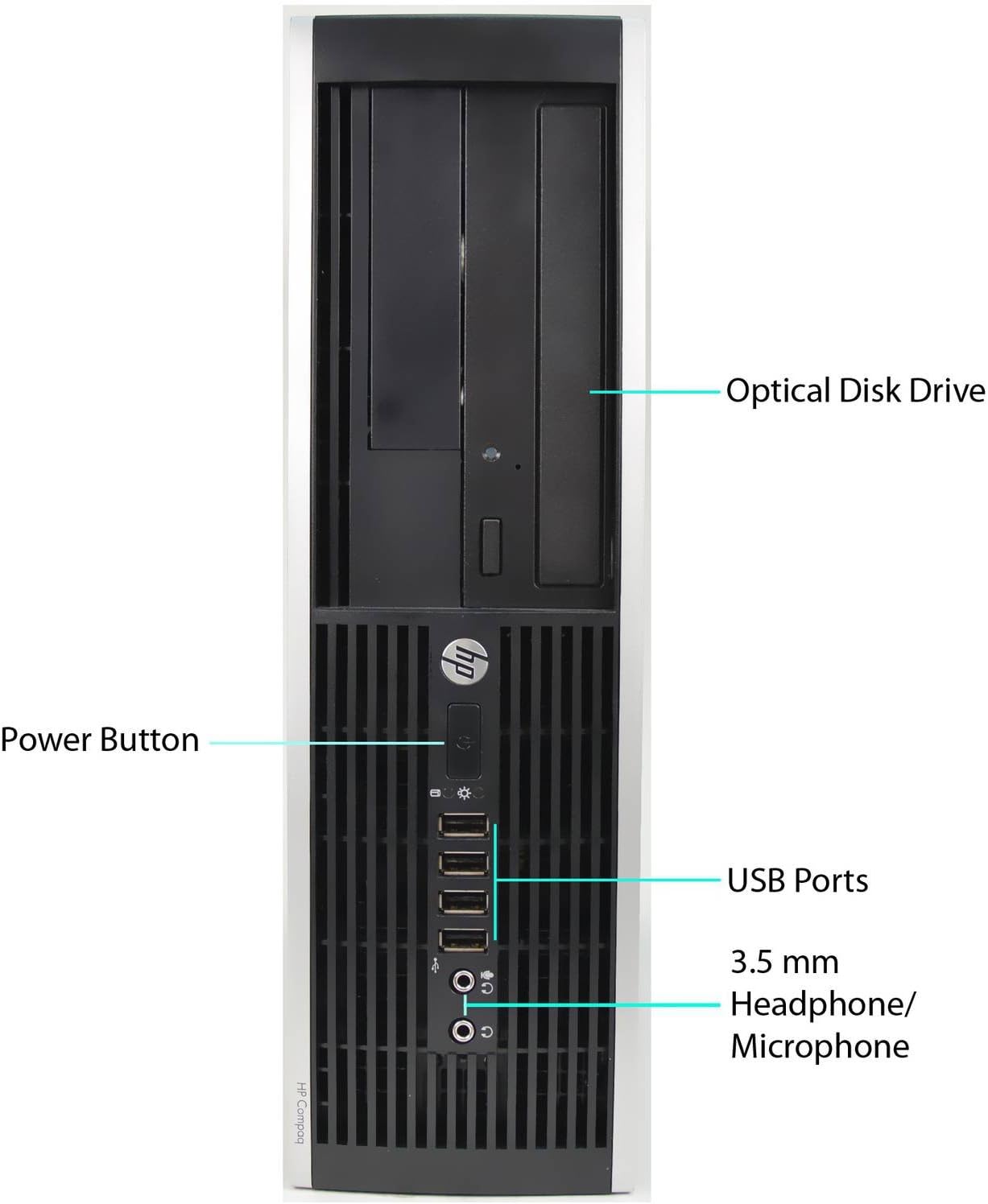 HP Elite Desktop Computer, Intel Core i5 3.1GHz, 8 GB RAM, 500 GB HDD, WiFi, Keyboard & Mouse