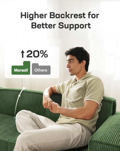 Marsail 142" Oversized Deep U Shaped Modular Sofa, Corduroy Cloud Couches with Deep Seats and High-Back Design