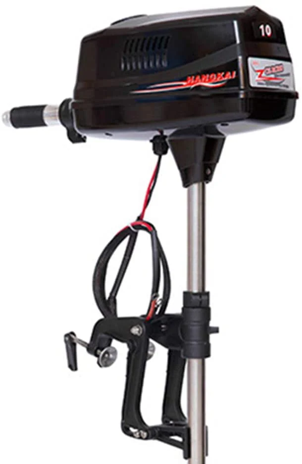 Anqidi 6HP 4 Stroke 140CC Outboard Motor Heavy Duty Inflatable Fishing Boat Gasoline Engine Manual Start TCI Air Cooling System 4500-5500Rpm(Joystick