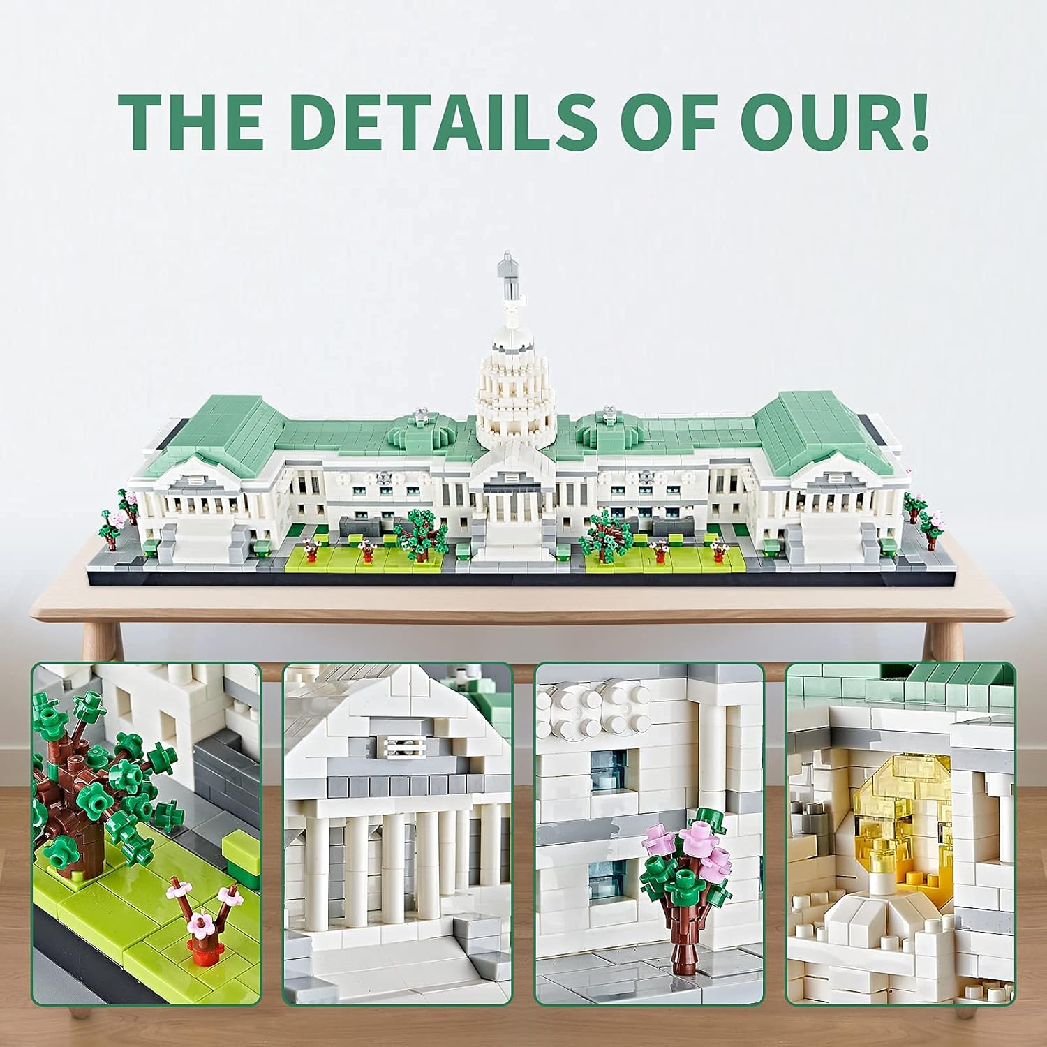 YUJNS Big Architecture United States Capitol Building Set, Micro Blocks 3630 PCS +
