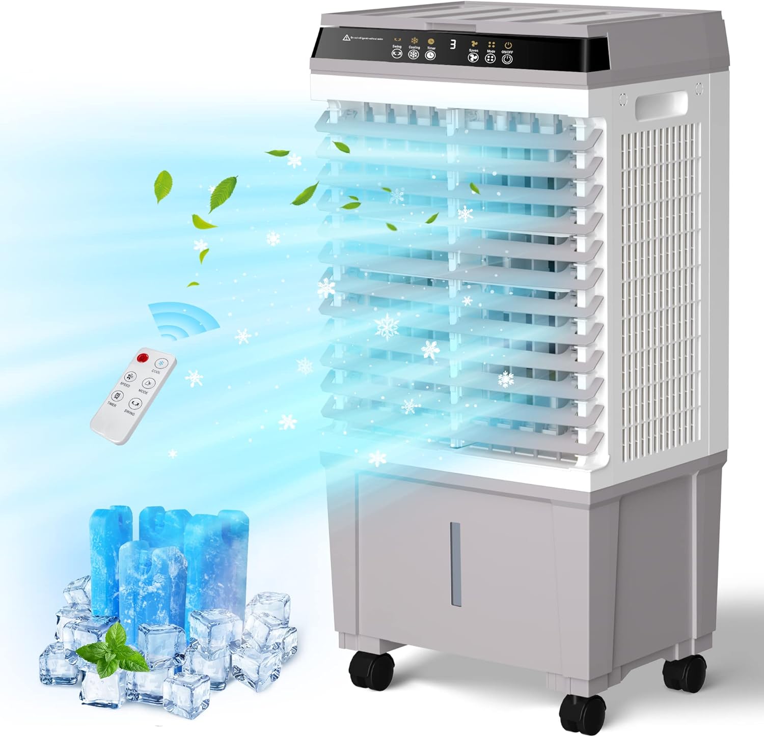 LifePlus Evaporative Air Cooler, 1800CFM Windowless Air Conditioner Portable for Large Room Commercial Garage Outdoor